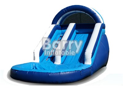 Blue Single Lane Kids Inflatable Water Slide For Amusement Park BY-WS-031